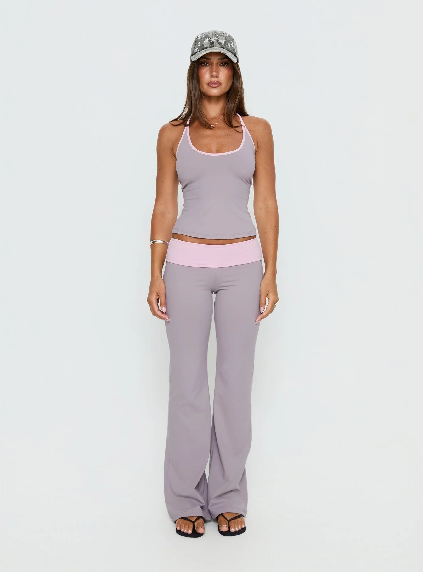 Kobee Jersey Halter Top Slate / Dusty Pink - Image 7