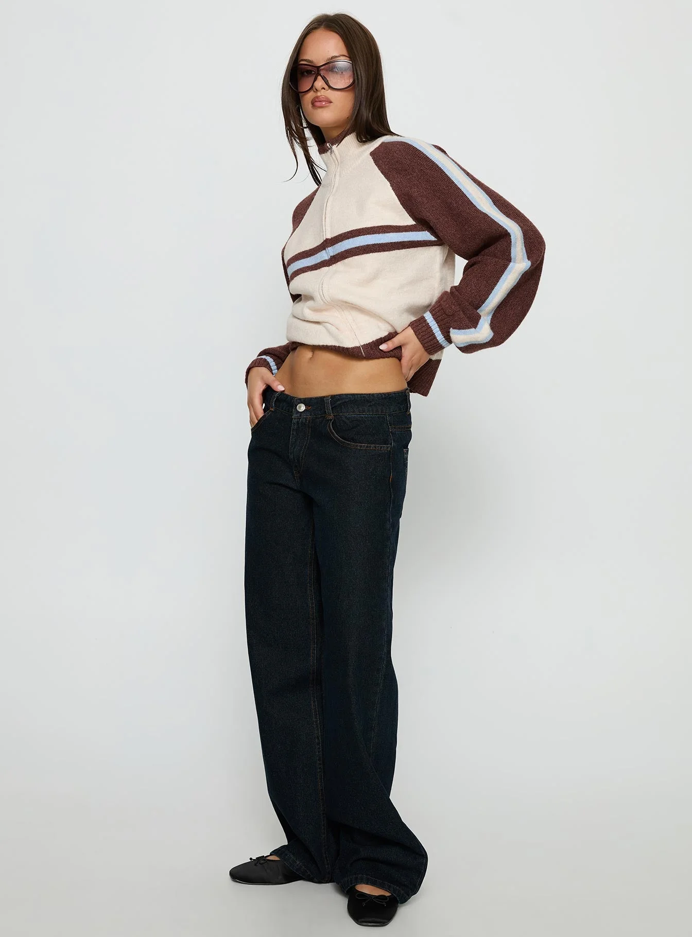 Korinne Low Rise Baggy Jeans Indigo - Image 4