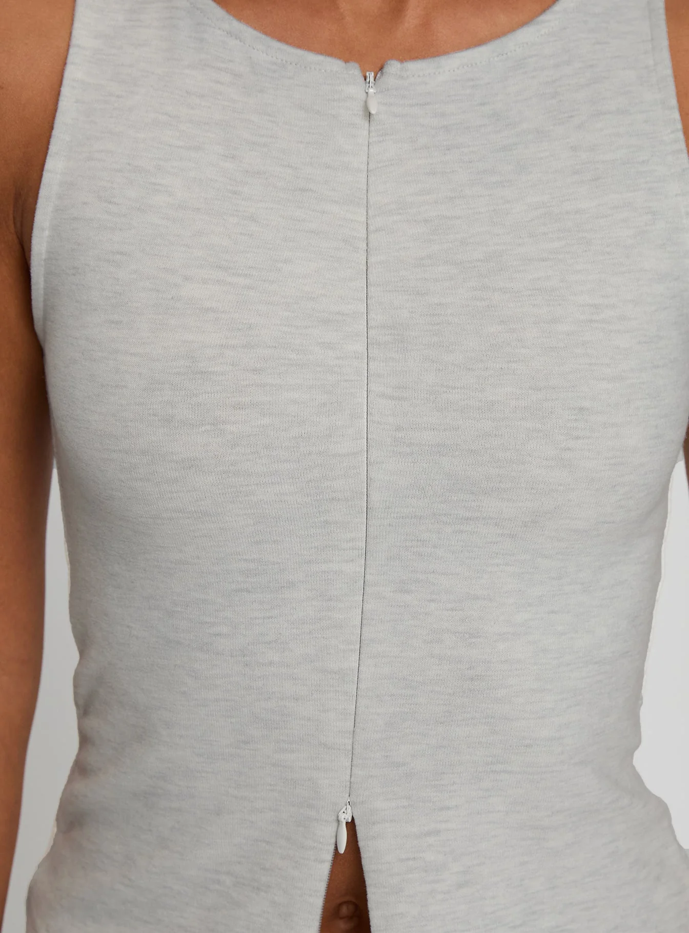 Kortez Zip Through Top Grey Marle - Image 6