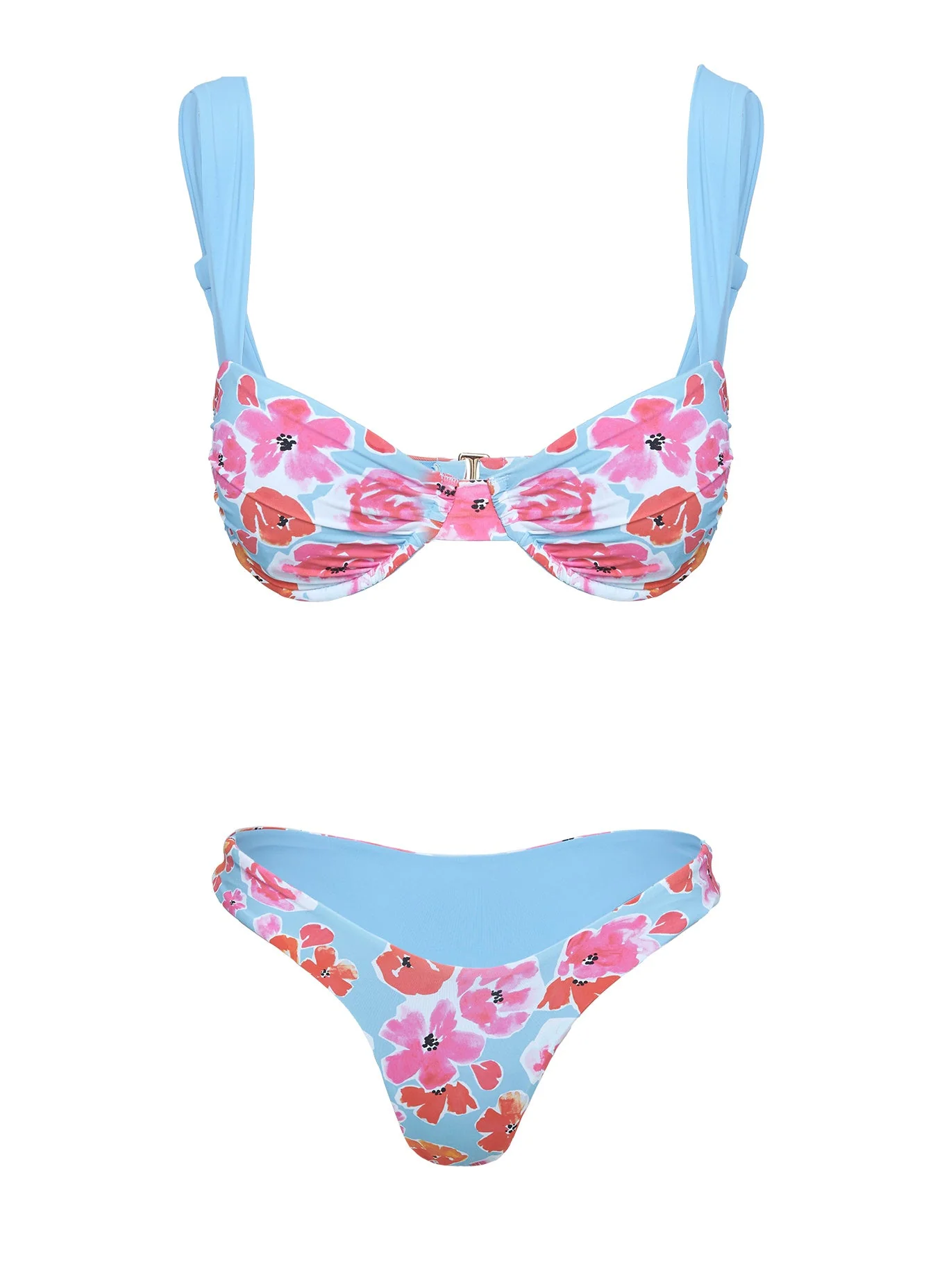 Kosette Balconette Bikini Top Floral Blue - Image 5