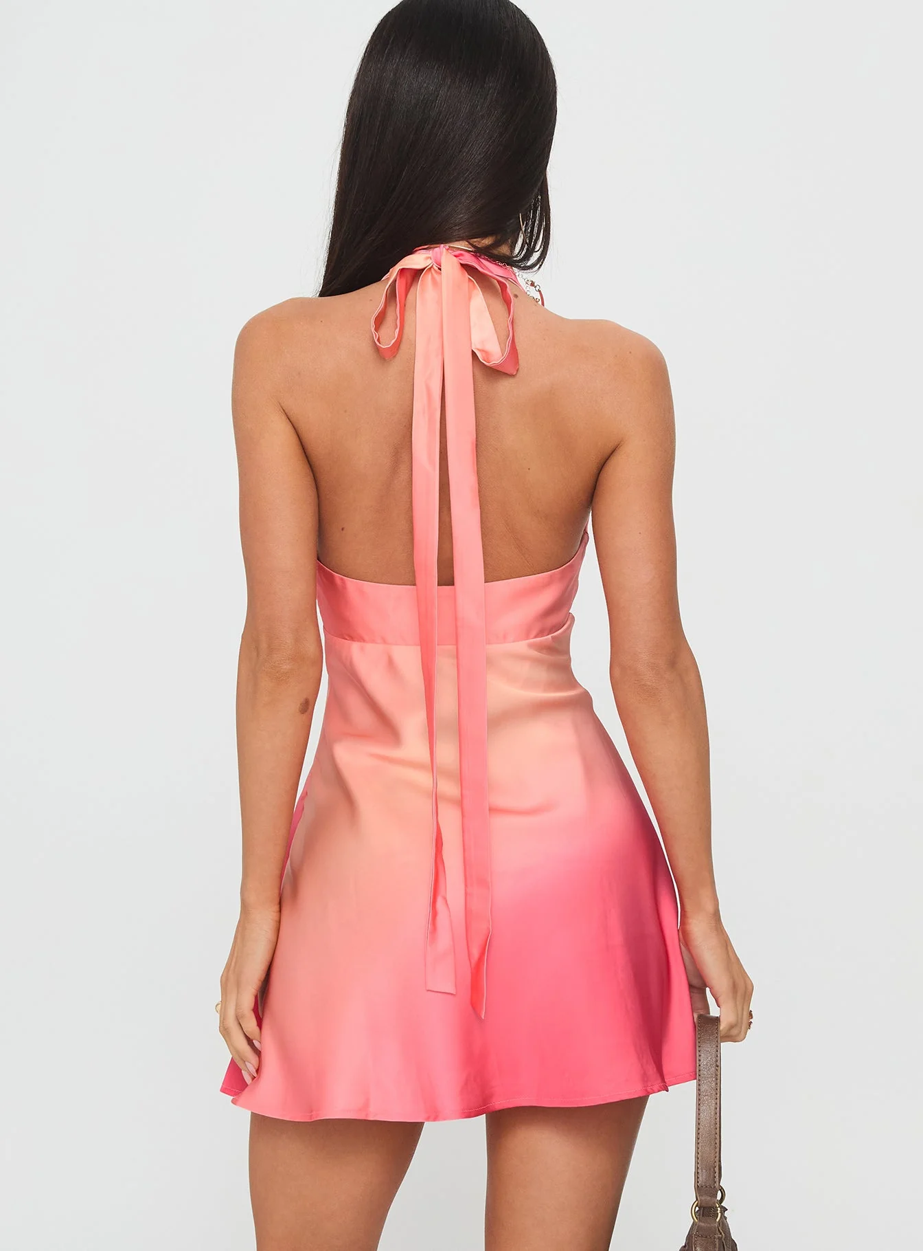 Laleisa Beaded Halter Mini Dress Multi - Image 4