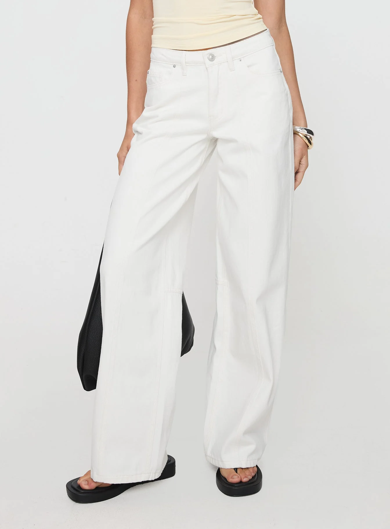 Lando Low Rise Straight Leg Jeans White - Image 2