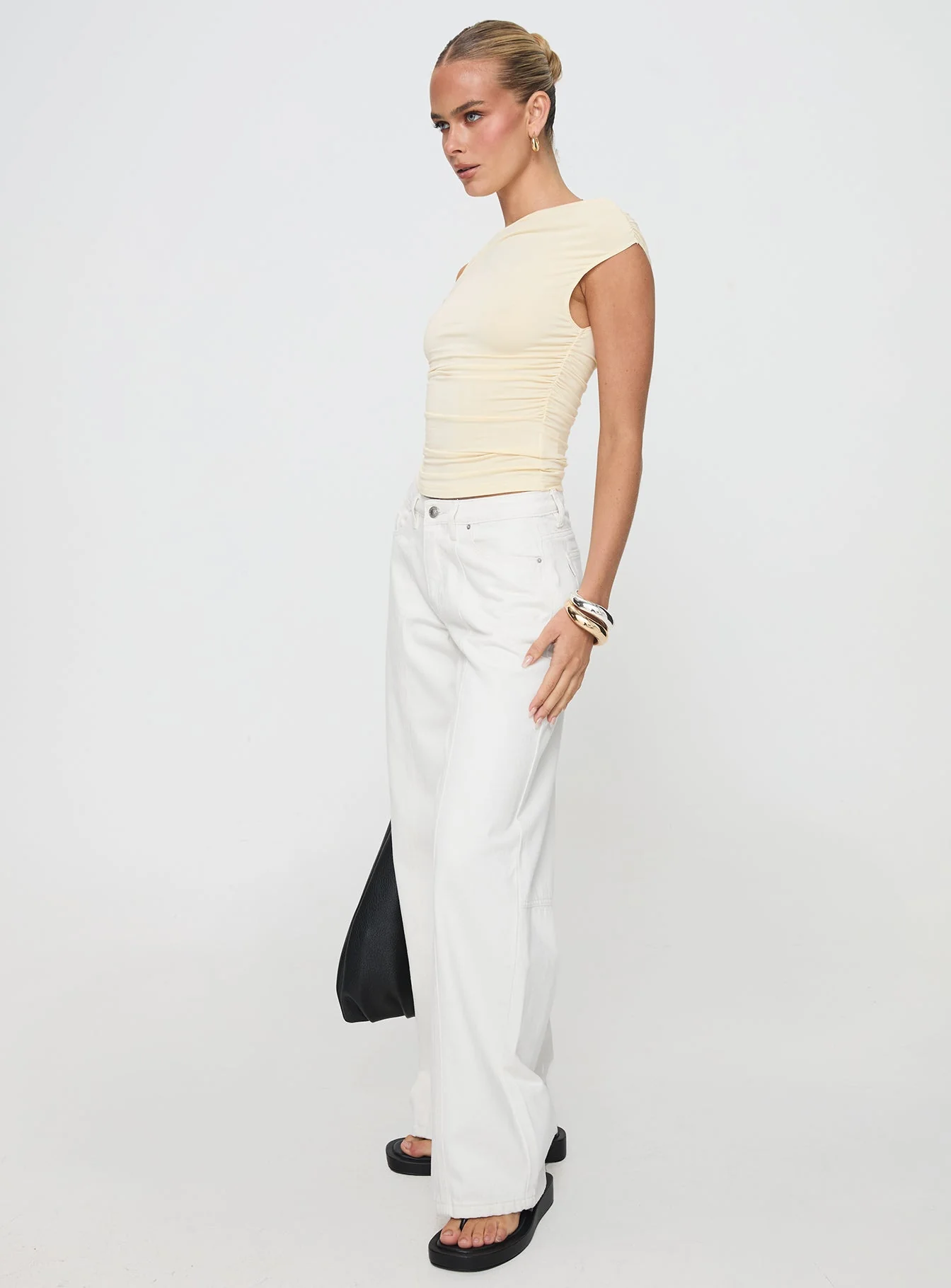 Lando Low Rise Straight Leg Jeans White - Image 4