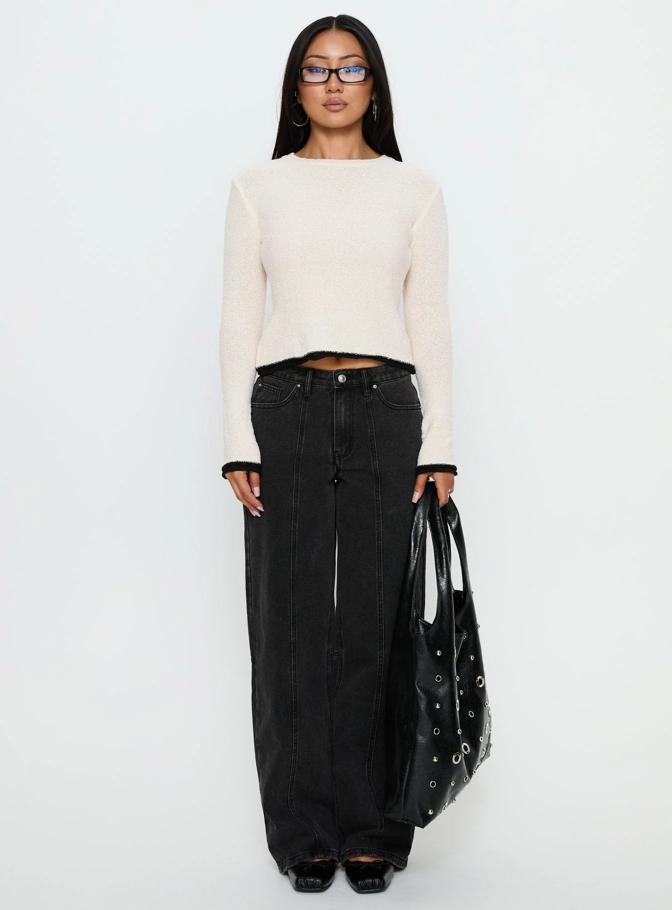 Lando Low Rise Straight Leg Jeans Washed Black - Image 3