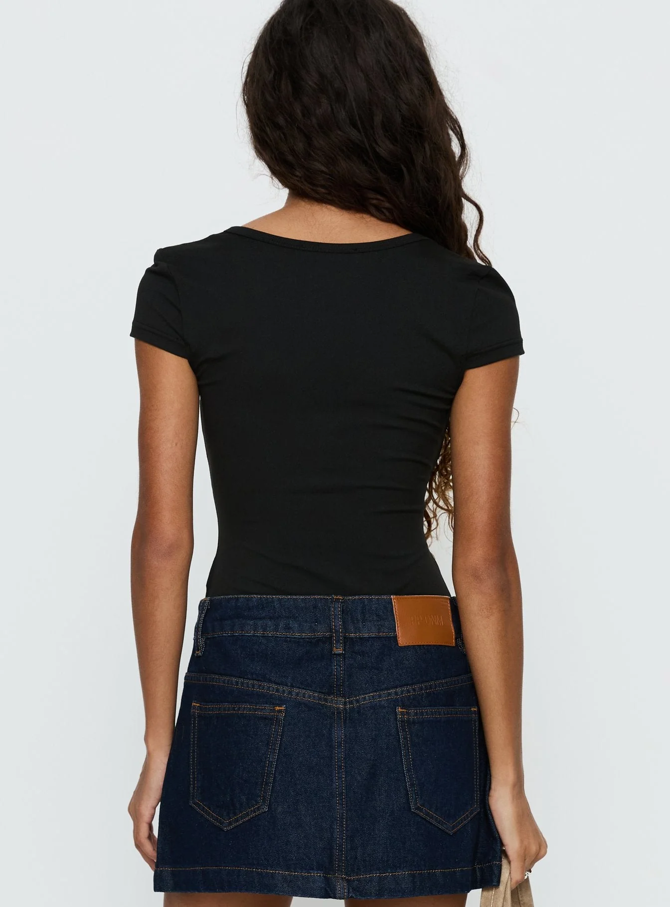 Laretta Button Up Bodysuit Black - Image 5