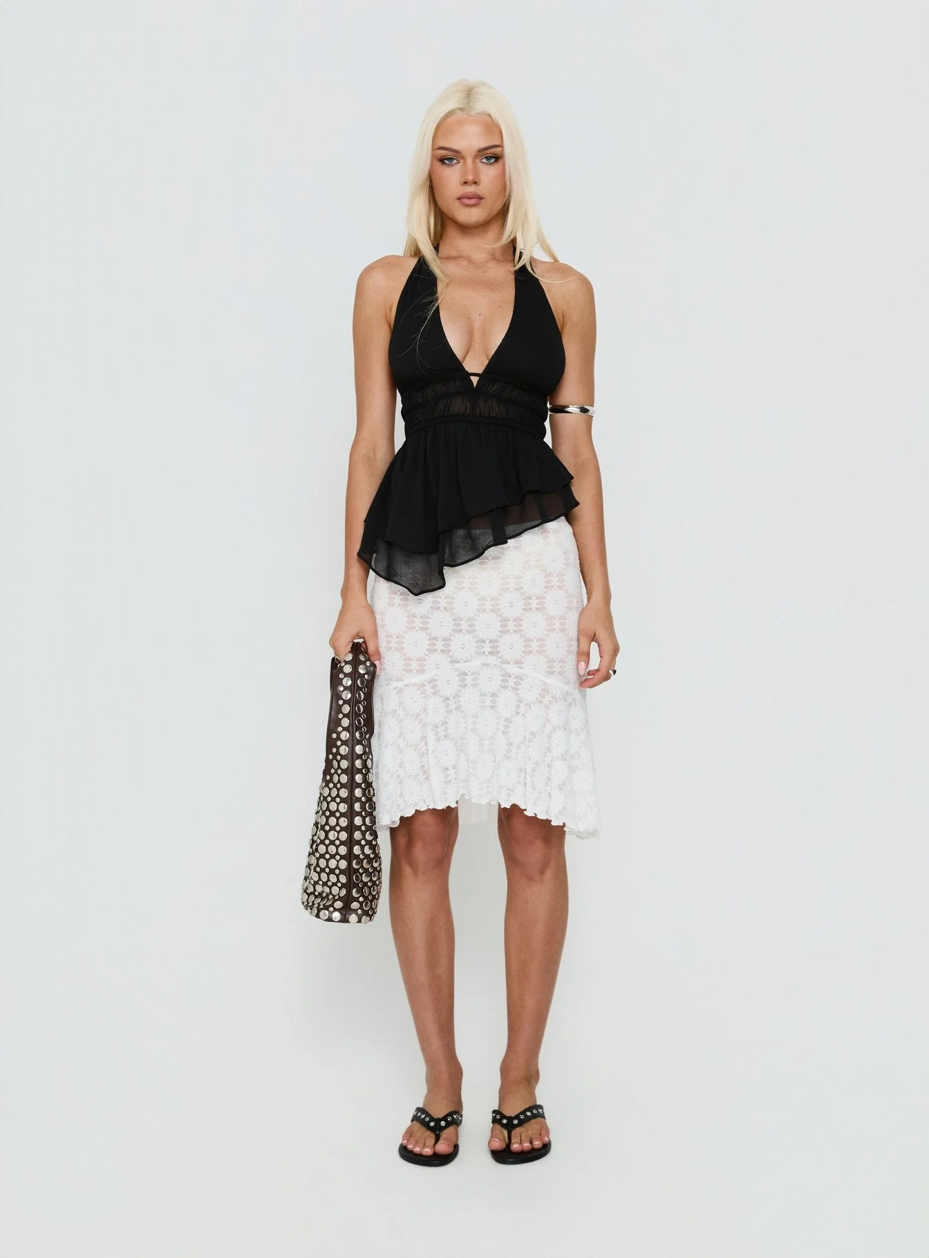Lay It Halter Top Black - Image 7