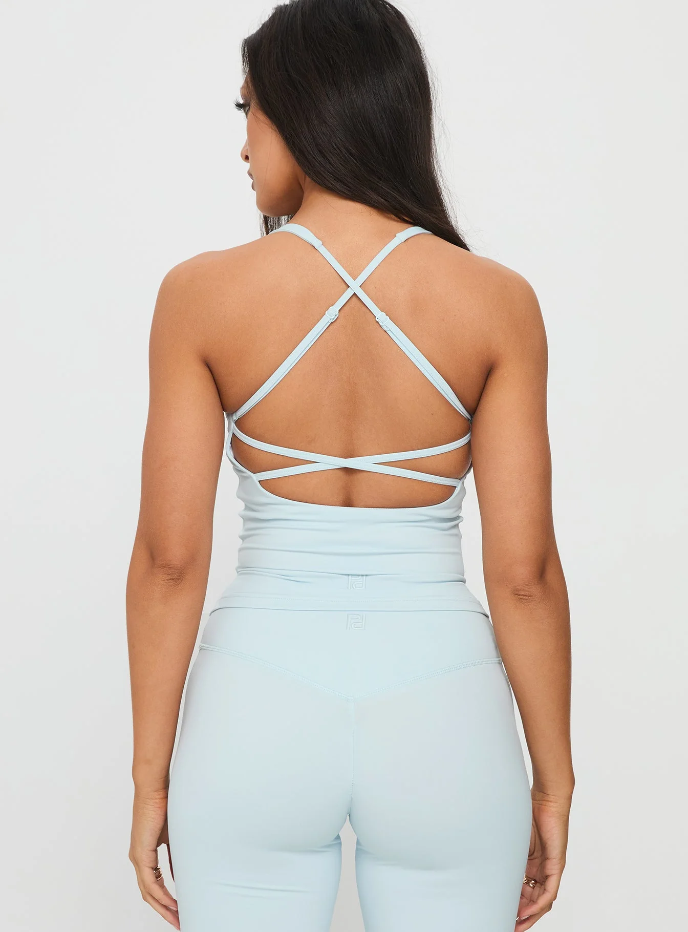 Layup Active Longline Cross Back Top Blue - Image 5