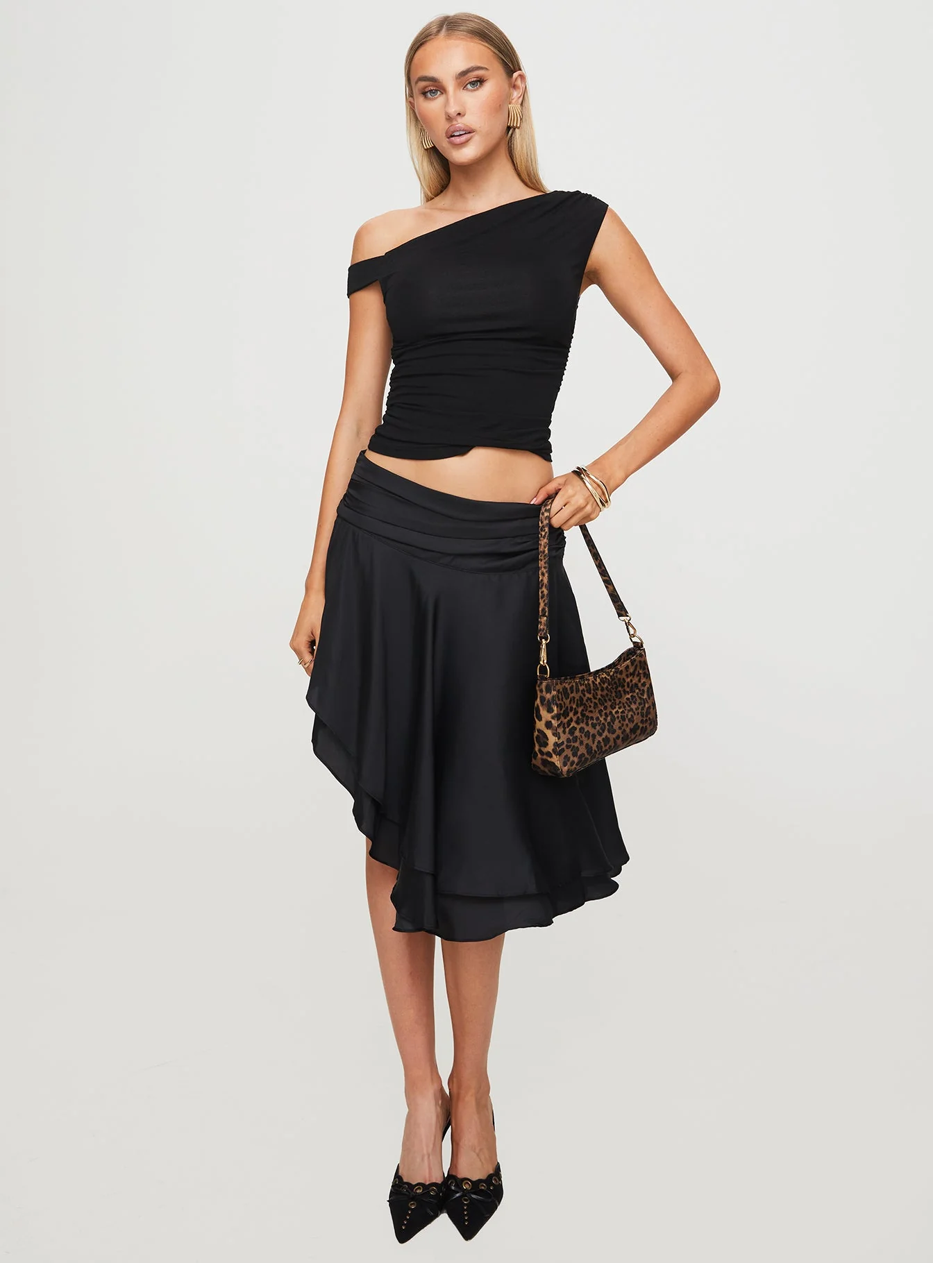 Legacy Midi Skirt Onyx - Image 3