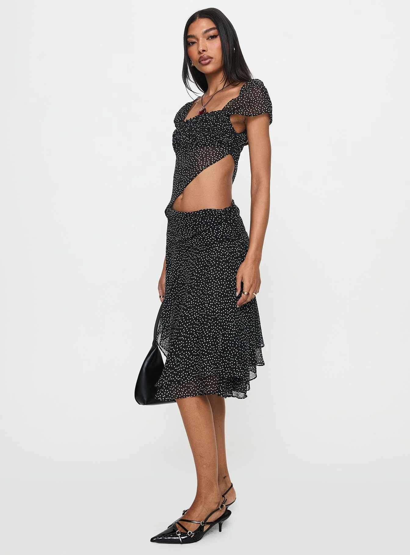 Legacy Midi Skirt Onyx Polka - Image 4