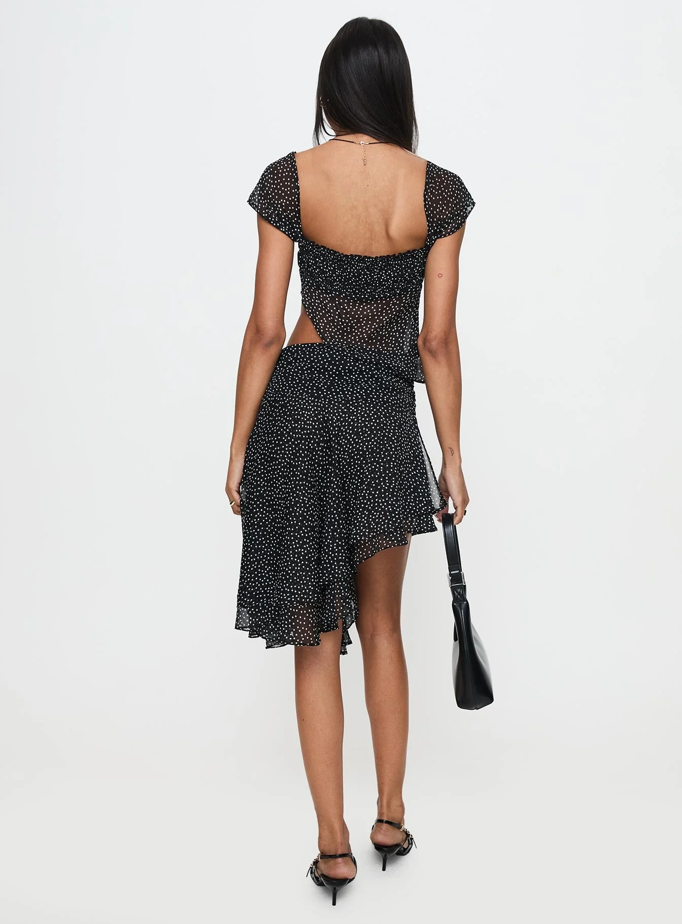 Legacy Midi Skirt Onyx Polka - Image 5