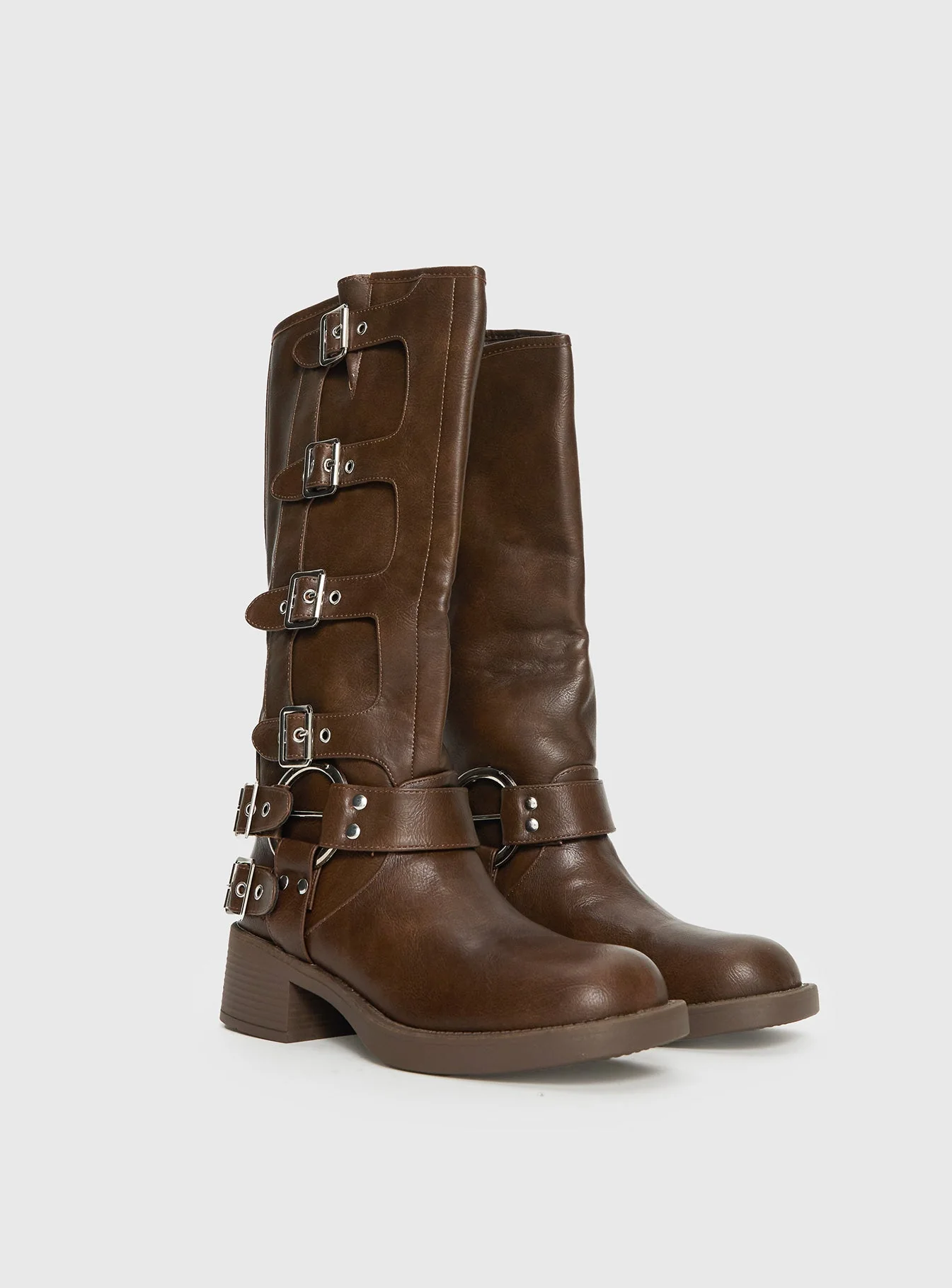Buckle Down Boots Brown - Image 2