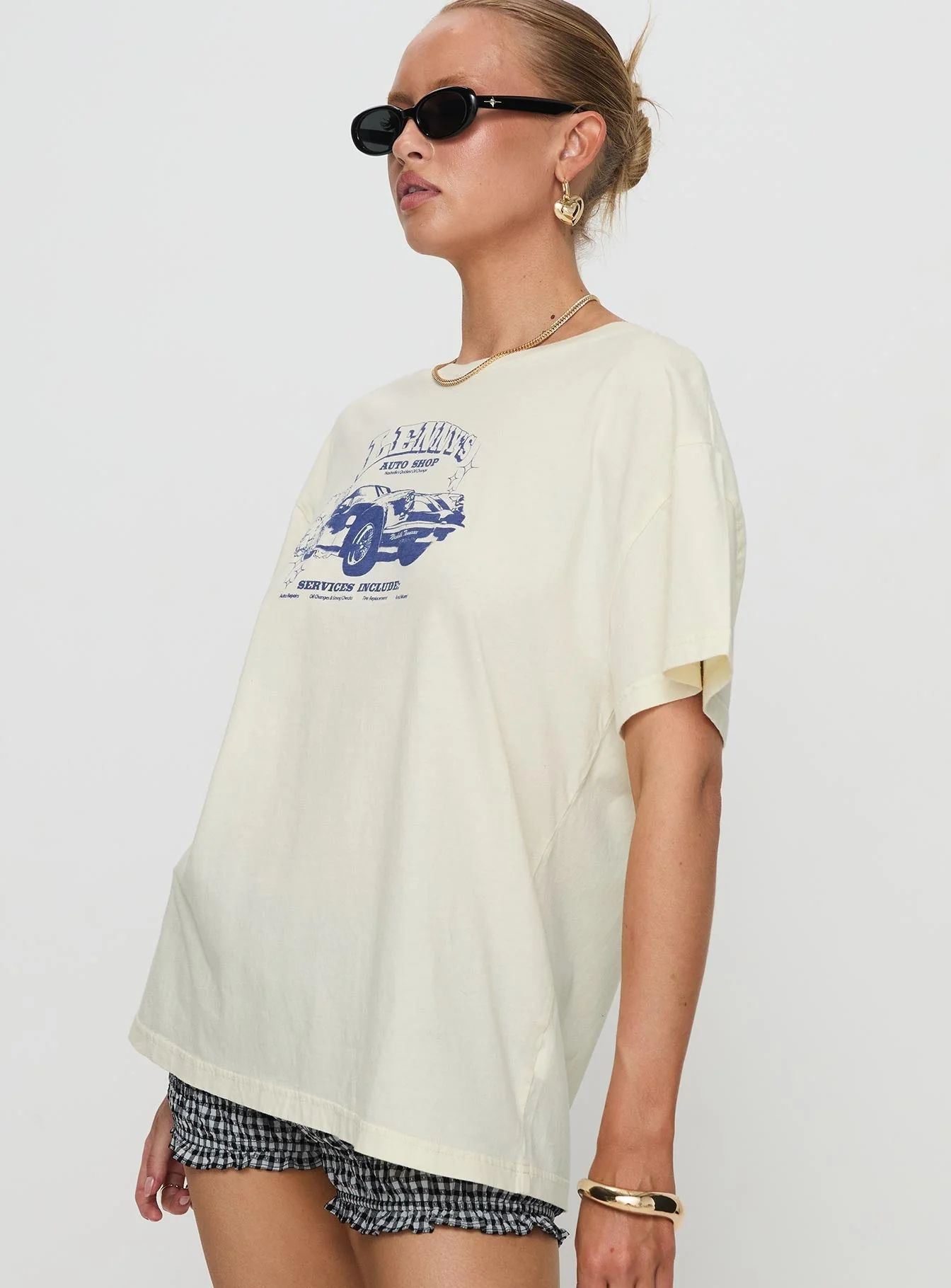 Lennys Auto Oversized Tee Cream - Image 4