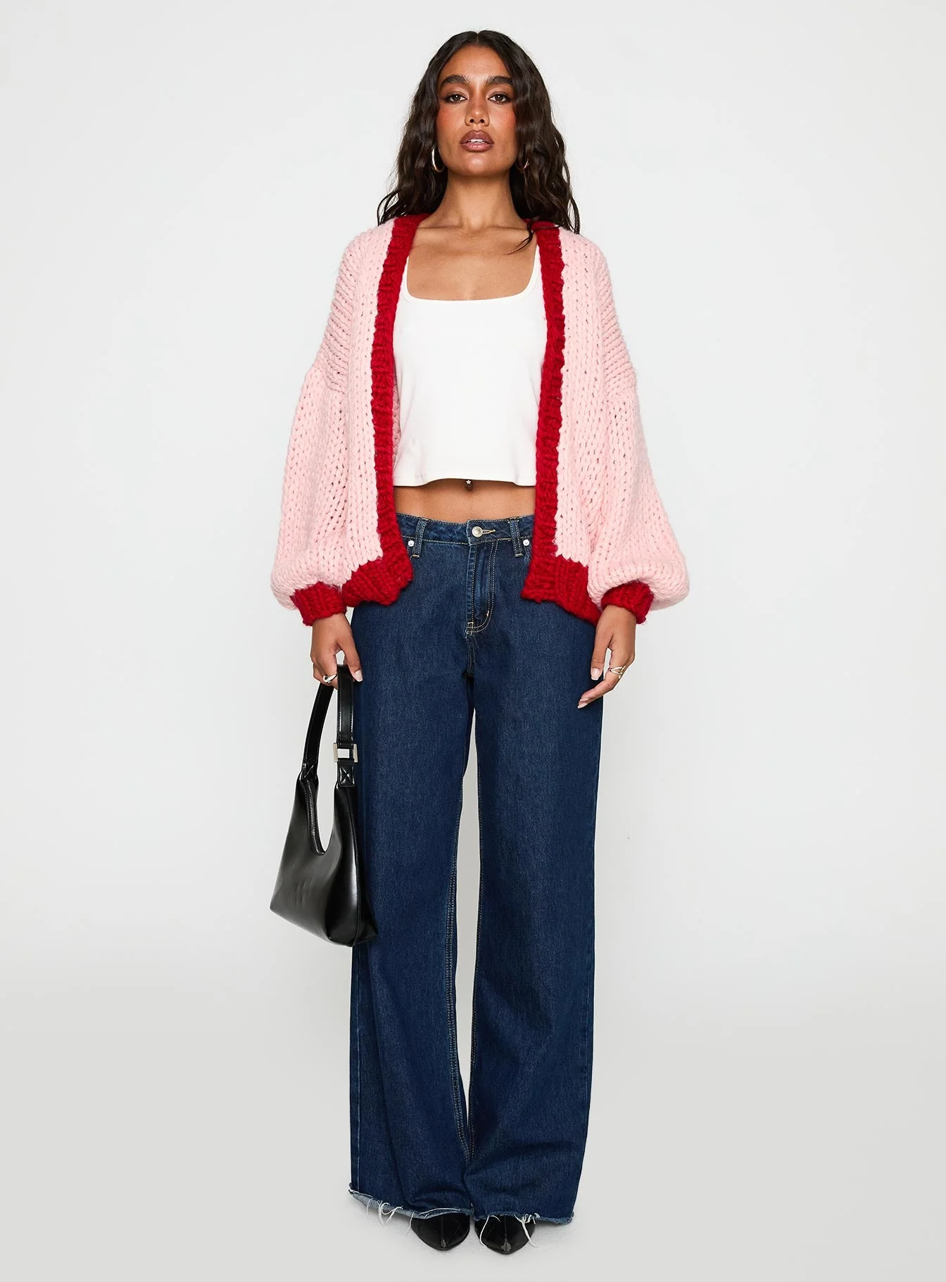 Lester Knit Cardigan Pink / Red - Image 6