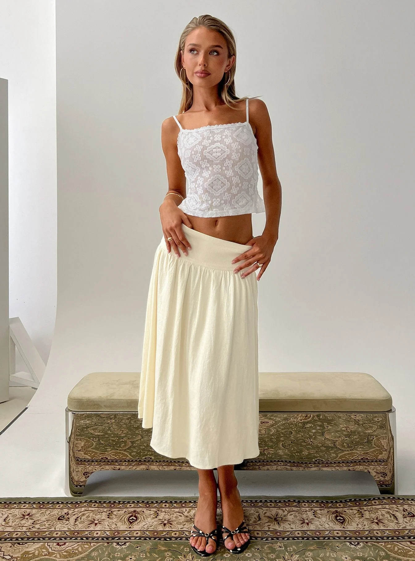 Lichen Lace Backless Top White - Image 8