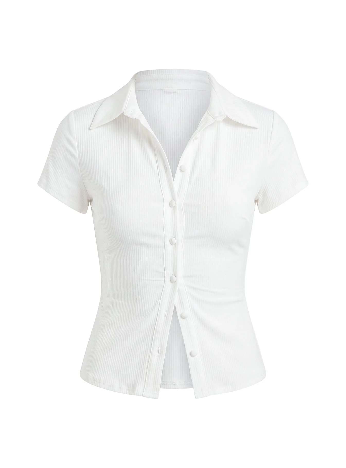 Lift Off Button Up Top White - Image 10