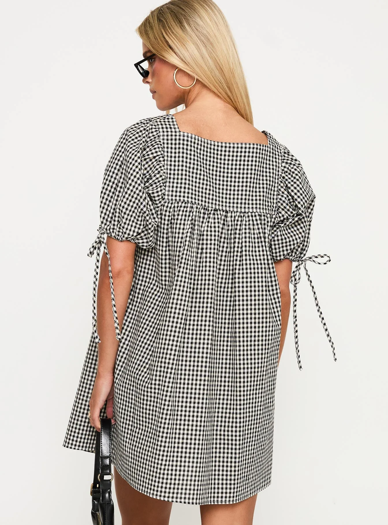 Lilibet Mini Dress Black Gingham - Image 4