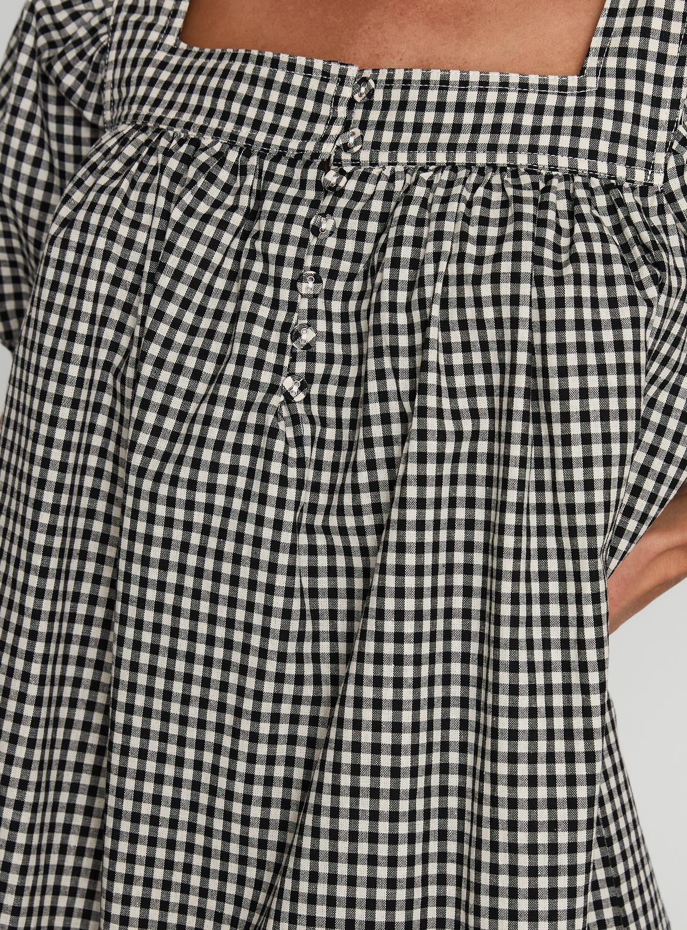 Lilibet Mini Dress Black Gingham - Image 5