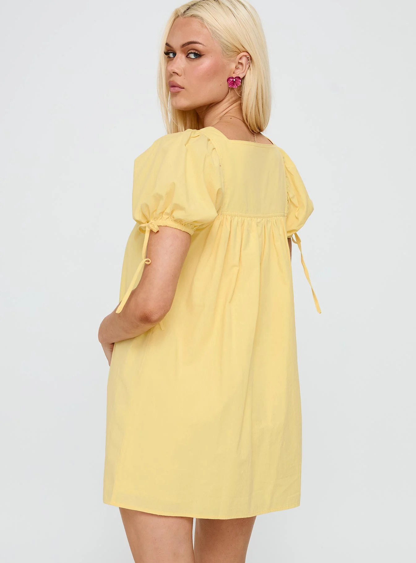 Lilibet Mini Dress Lemon - Image 5