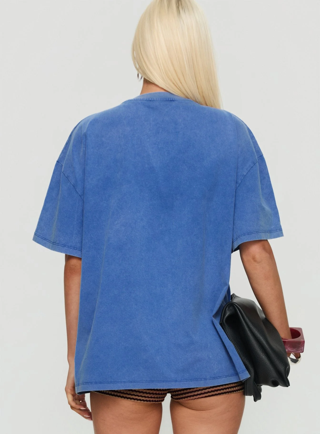 Linsay Oversized Graphic Tee Blue / Pomegranate - Image 5