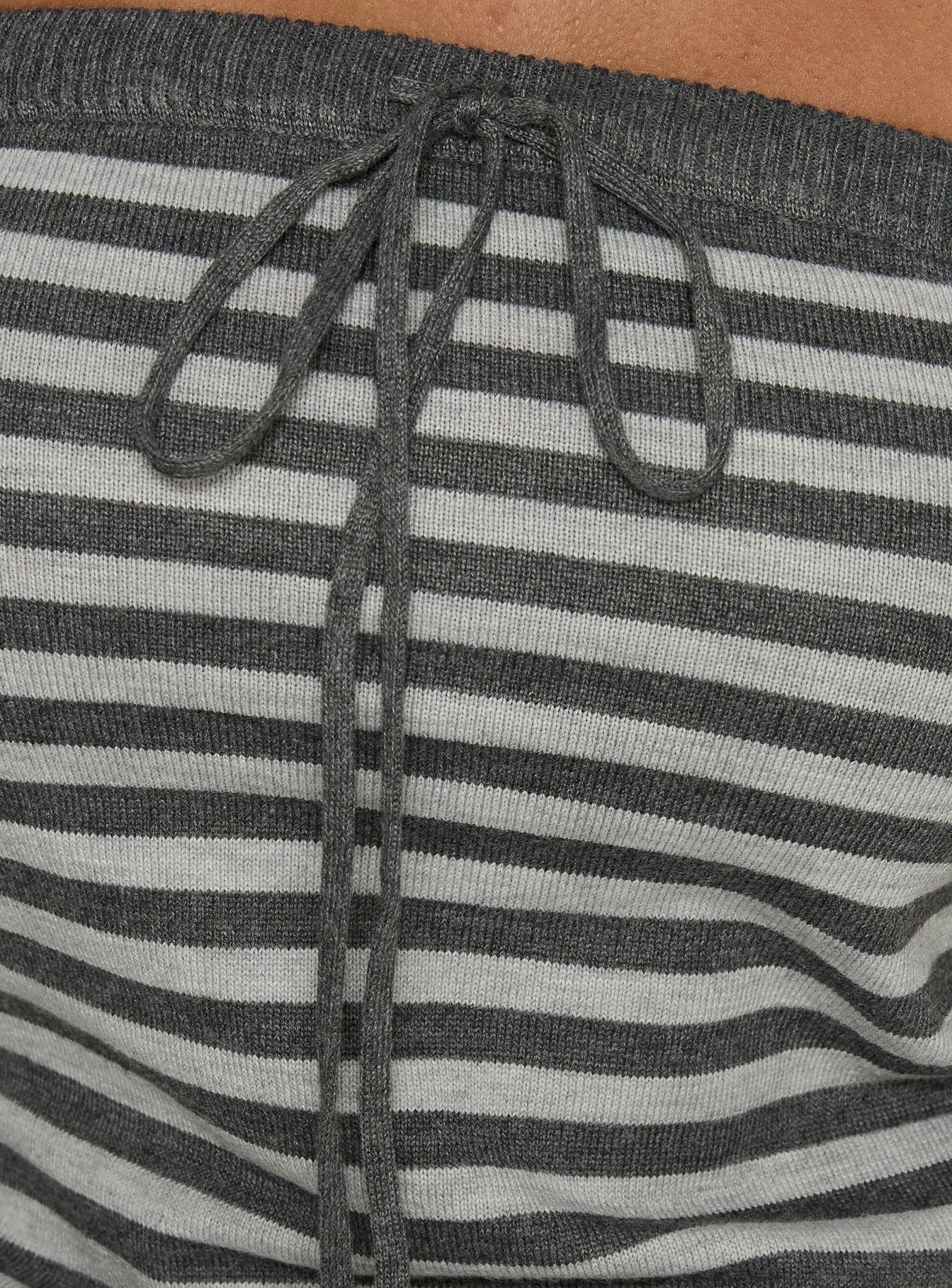 Lissey Strapless Knit Top Grey Stripe - Image 6