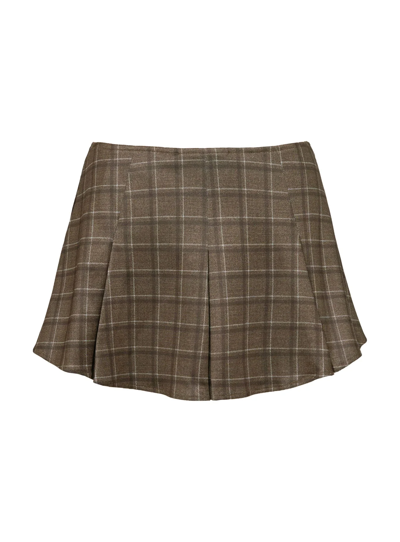 Little Bow Peep Mini Skirt Brown Check - Image 5