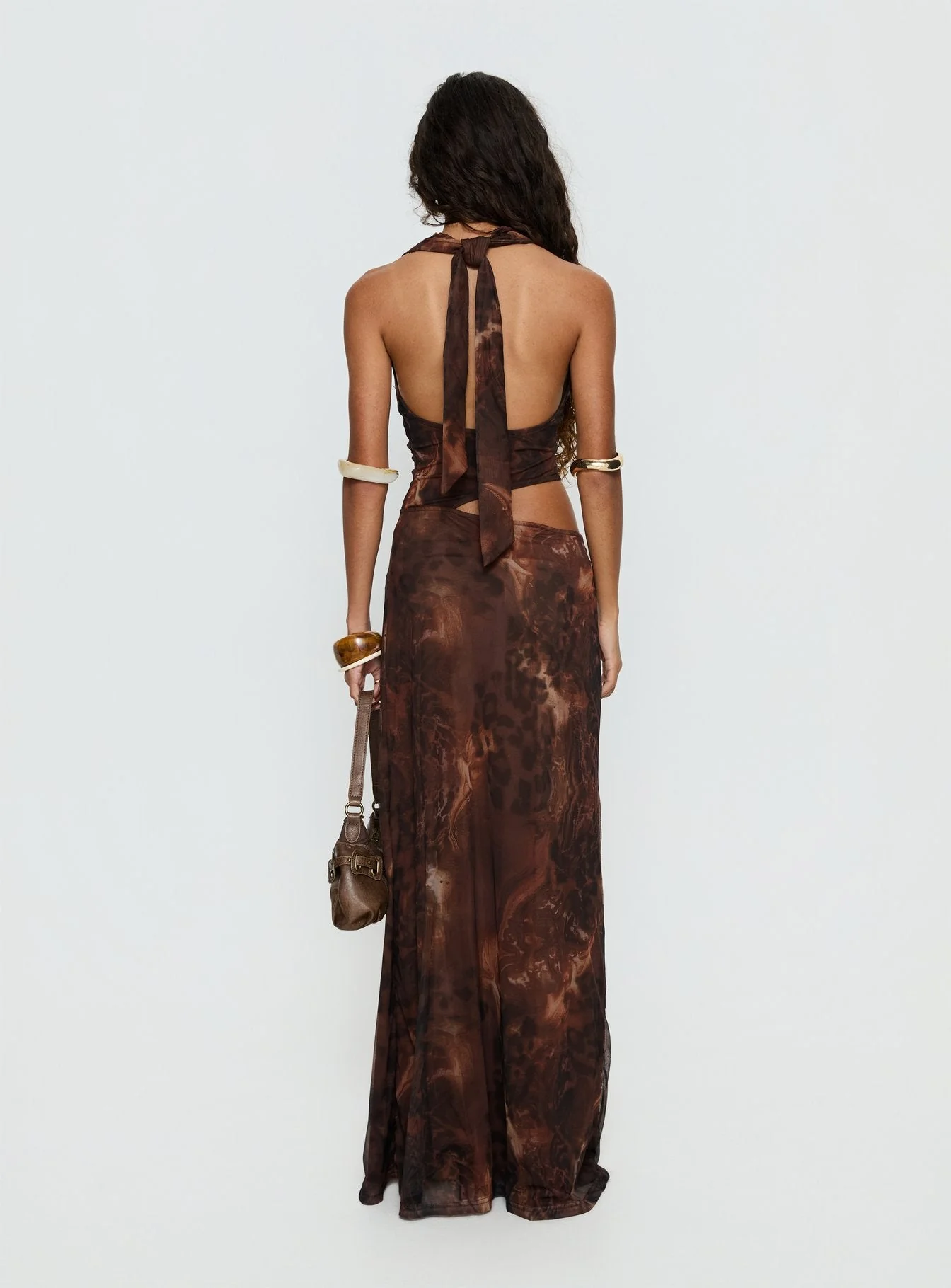 Livara Cowl Cut Out Maxi Dress Multi - Image 5