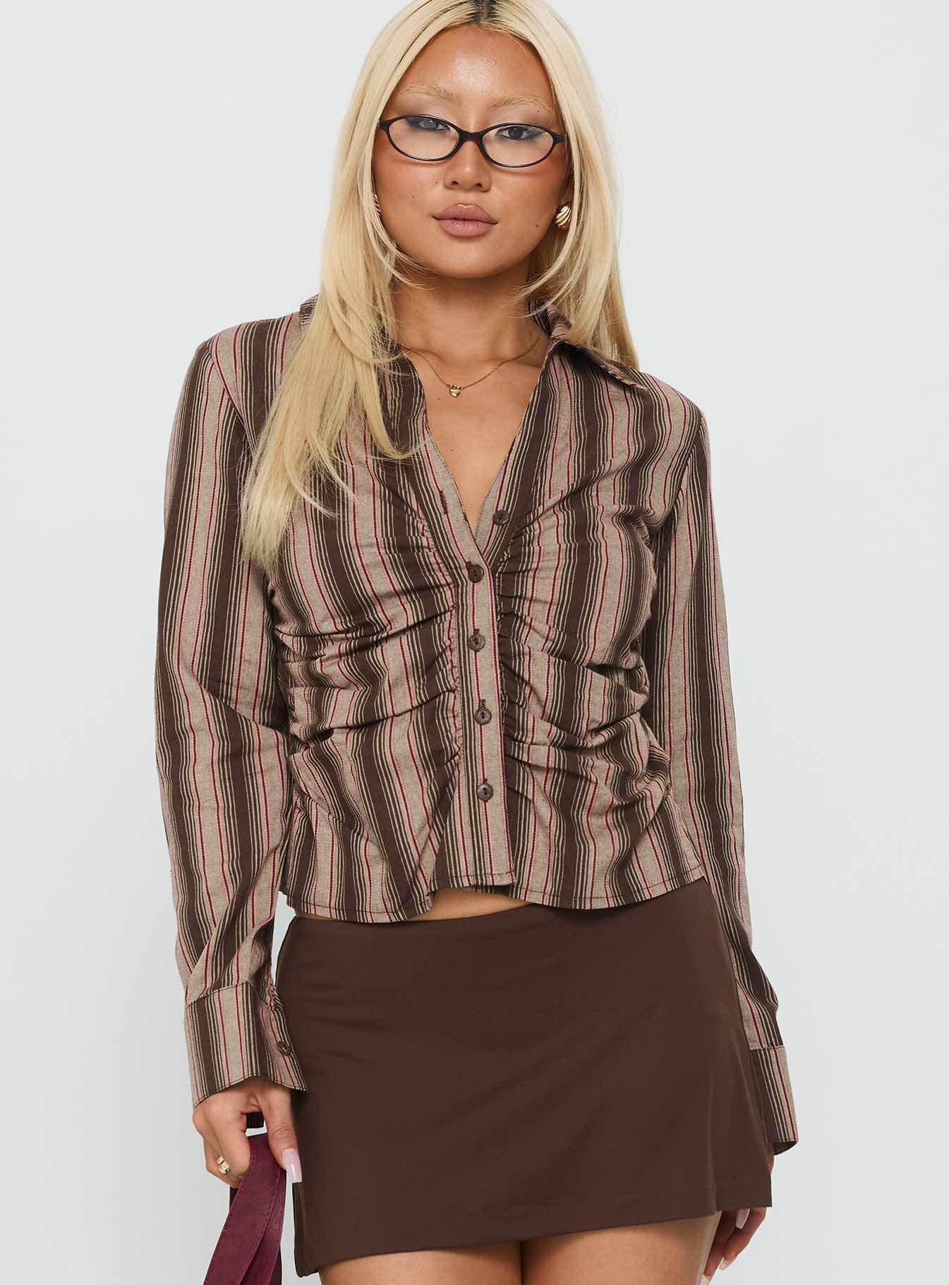 Liviya Ruched Long Sleeve Top Multi - Image 2