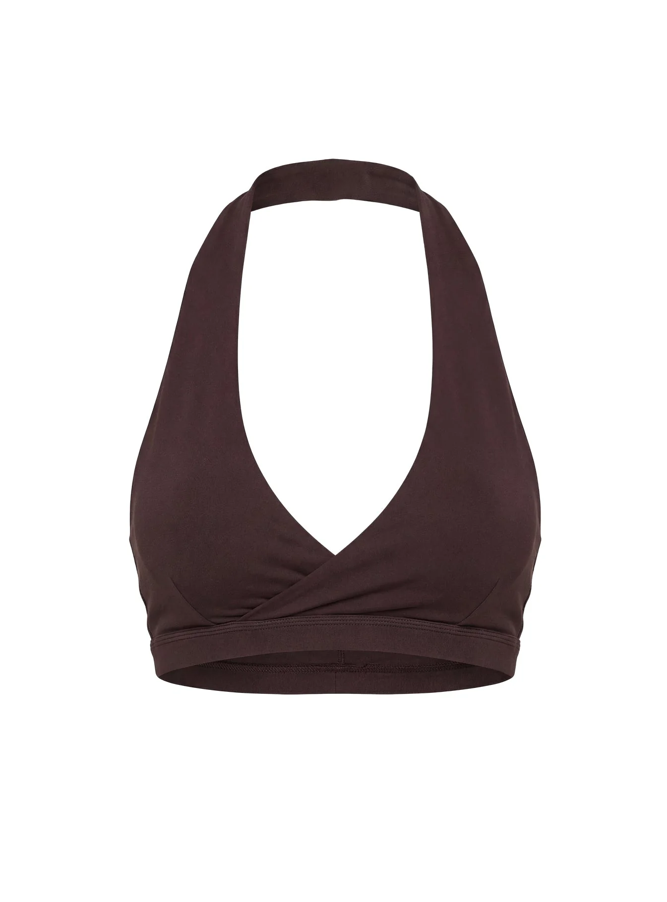 Lock In Active Halter Crop Top Brown - Image 11