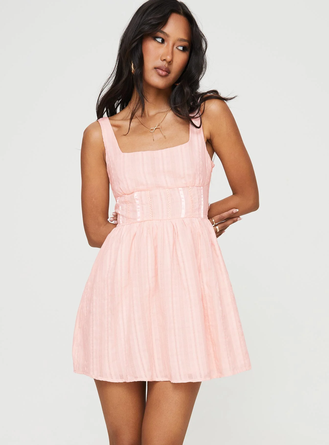 Lorinda Mini Dress Pink - Image 2