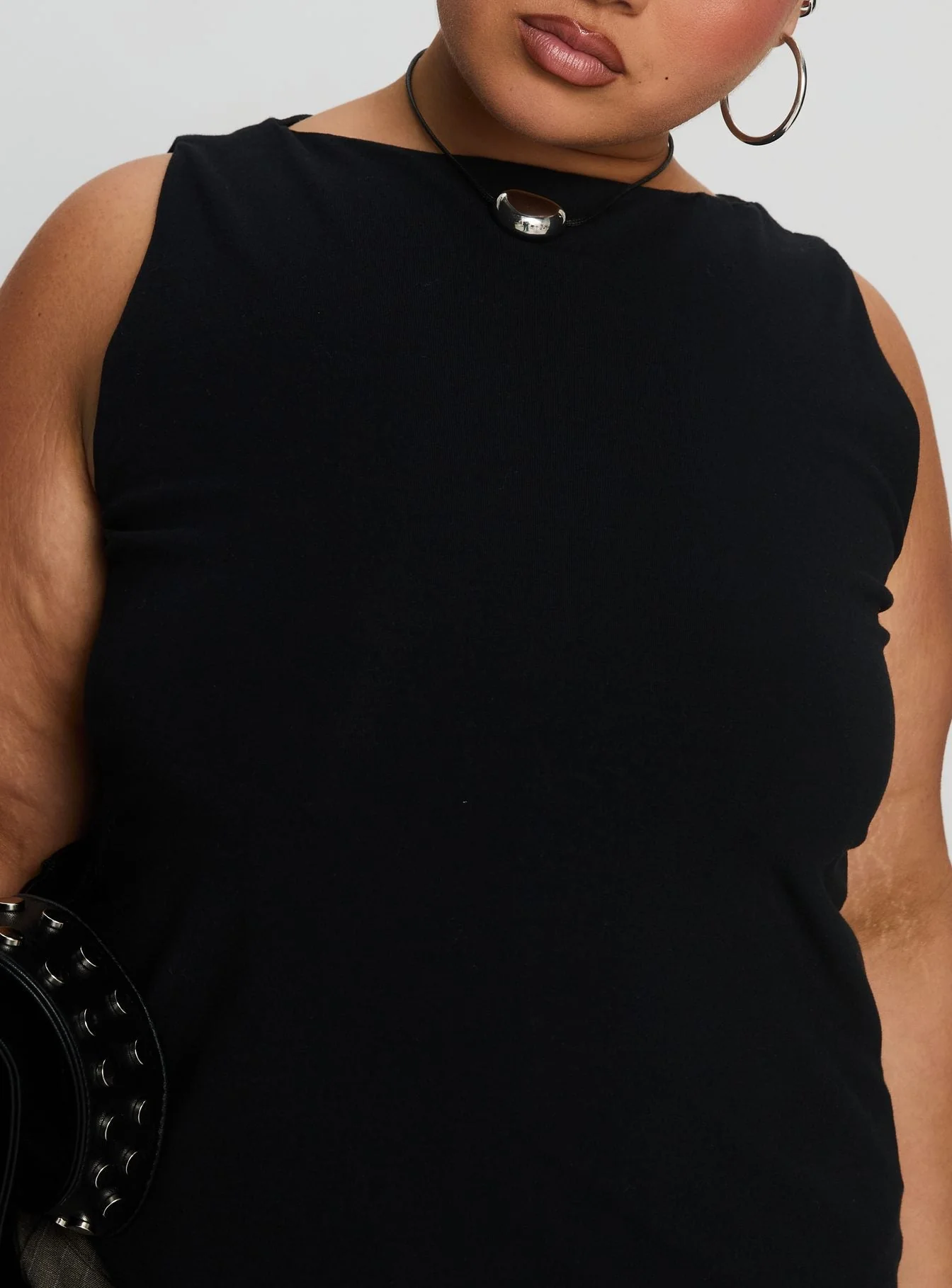 Lose Your Number High Neck Top Black Curve - Image 6