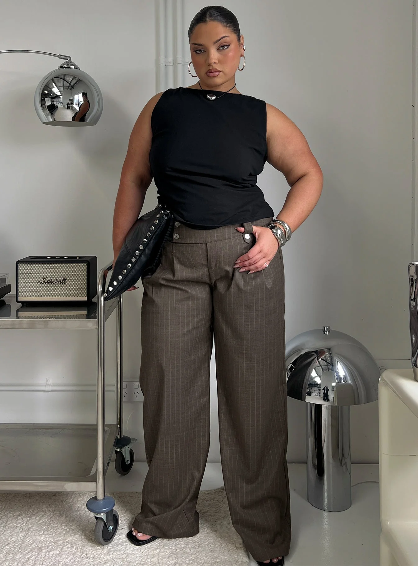 Lose Your Number High Neck Top Black Curve - Image 8