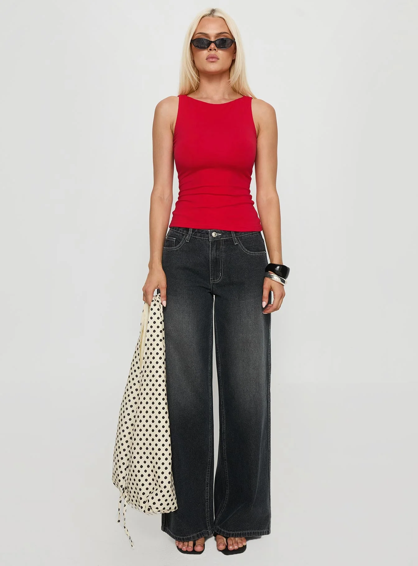 Lose Your Number High Neck Top Red - Image 6
