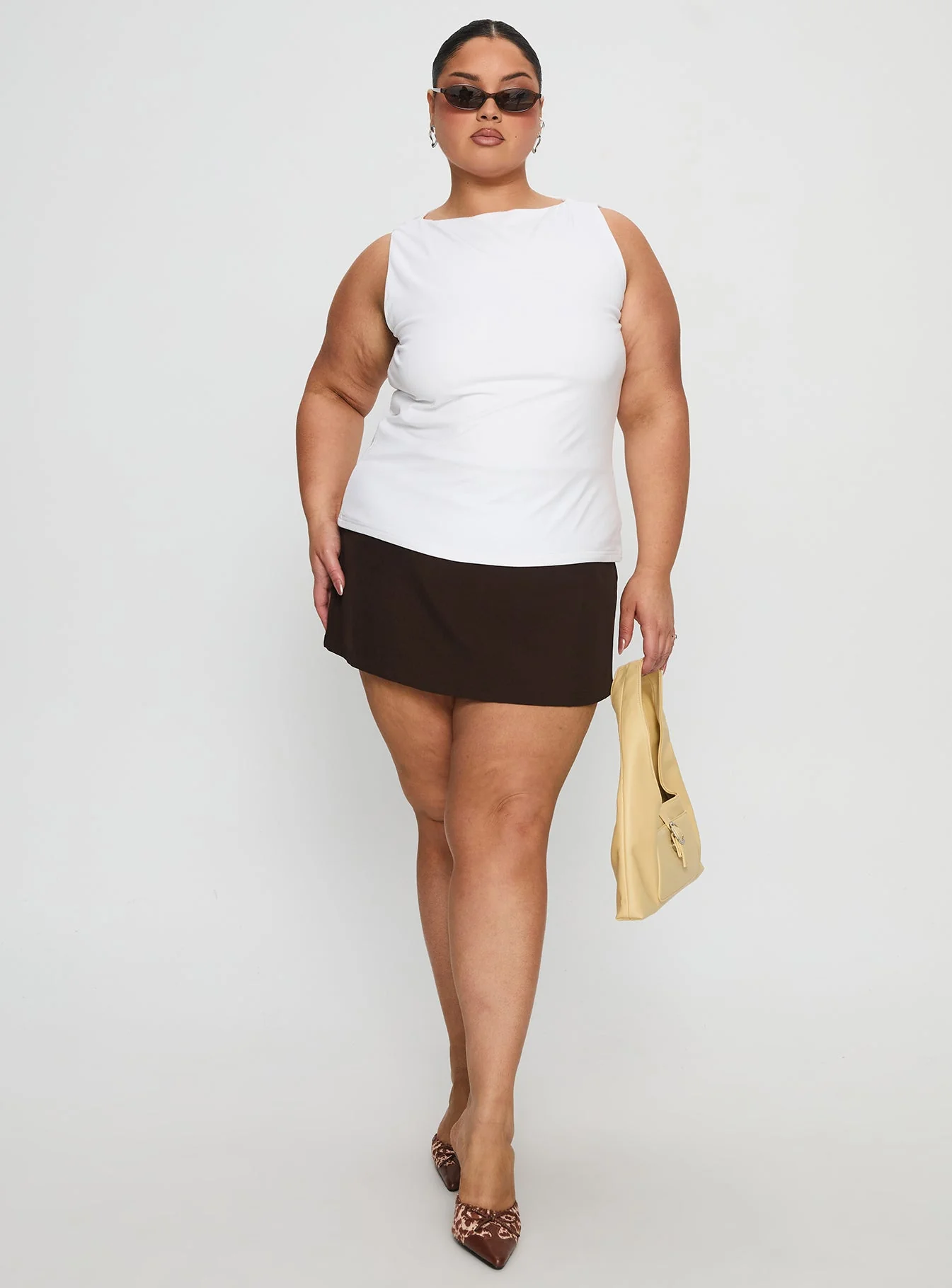 Lose Your Number High Neck Top White Curve - Image 3