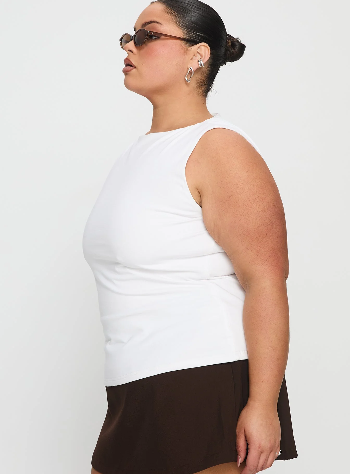 Lose Your Number High Neck Top White Curve - Image 4