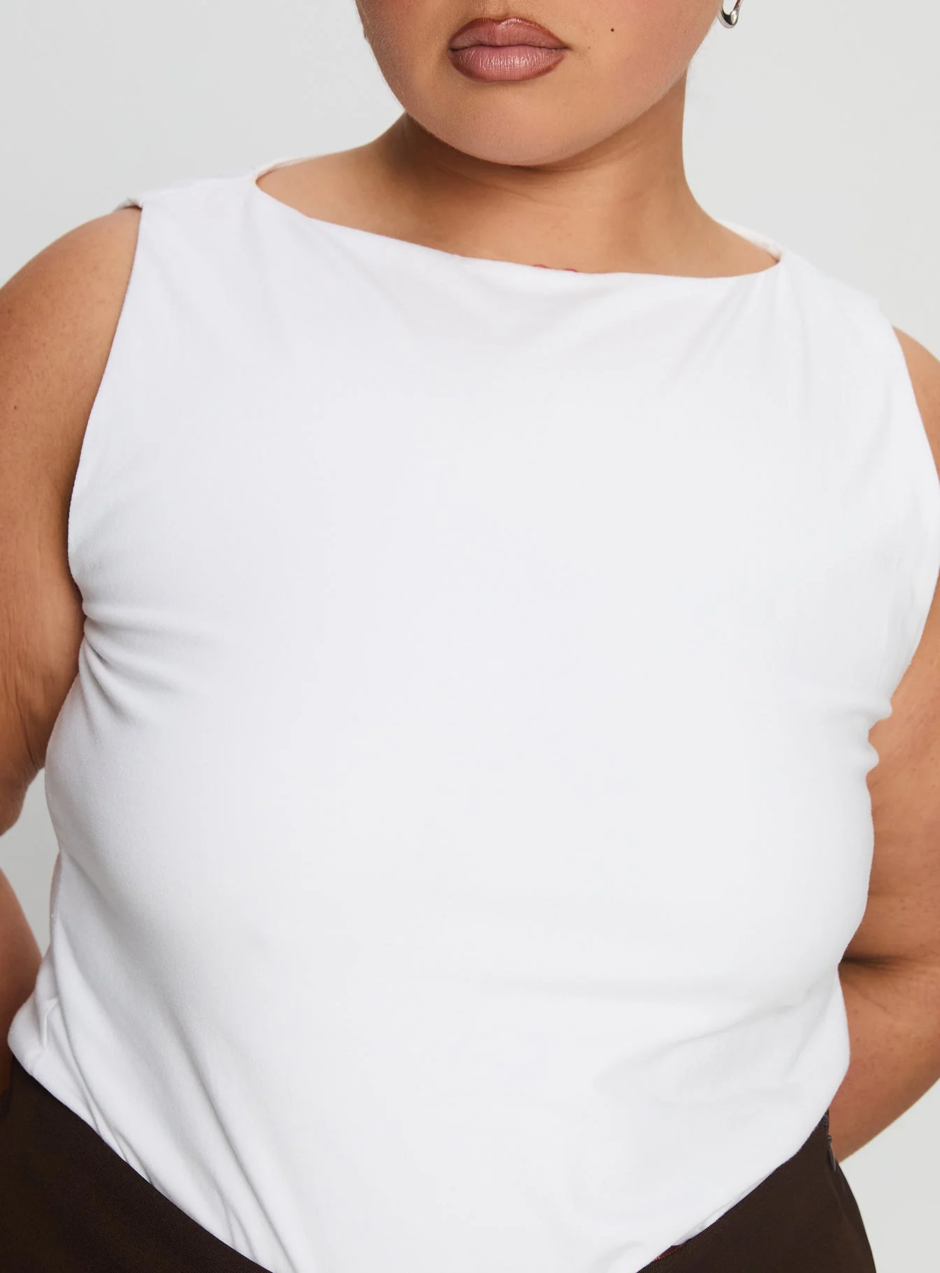 Lose Your Number High Neck Top White Curve - Image 6