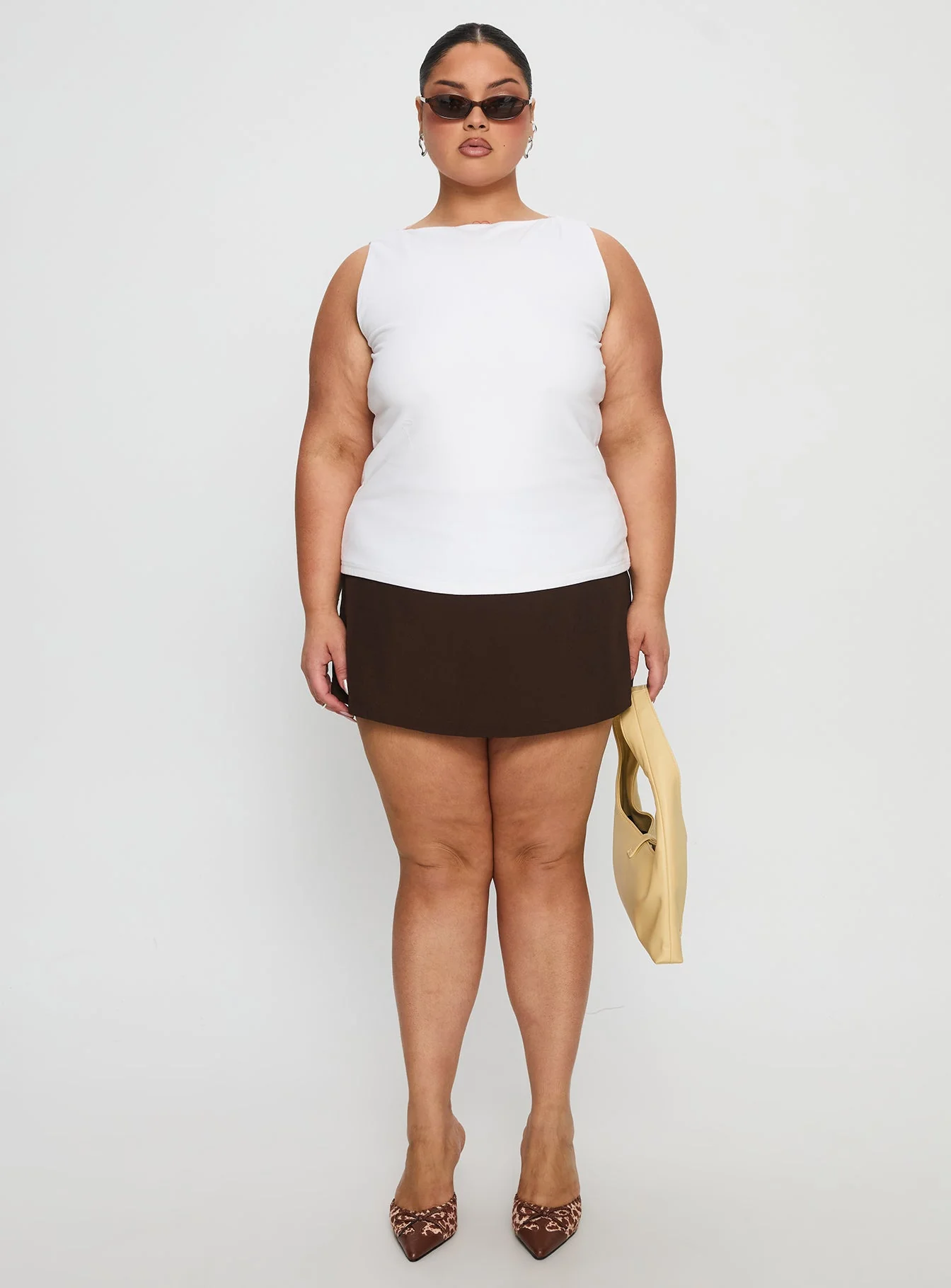 Lose Your Number High Neck Top White Curve - Image 7