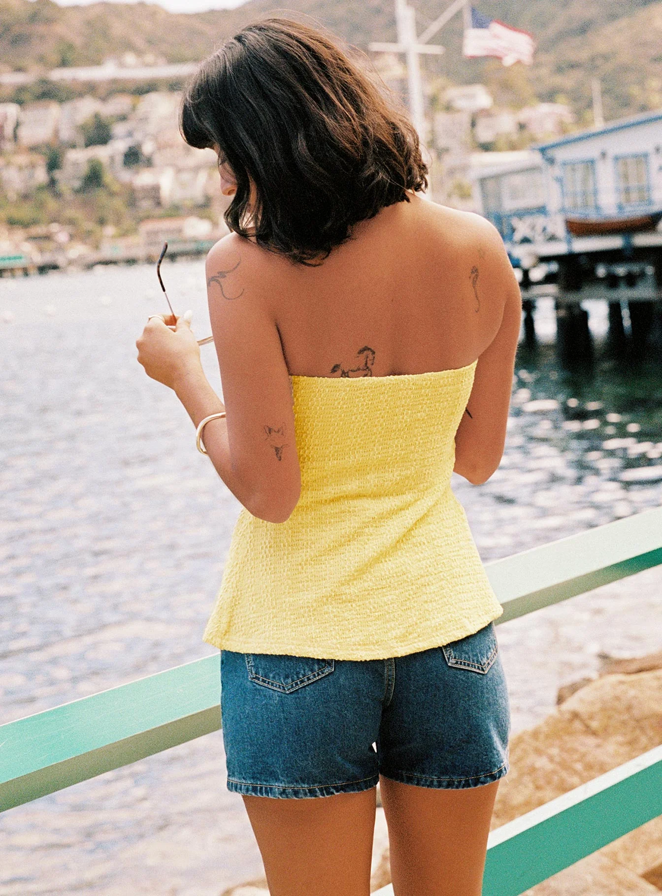 Lost Souls Strapless Cut Out Top Lemon - Image 4