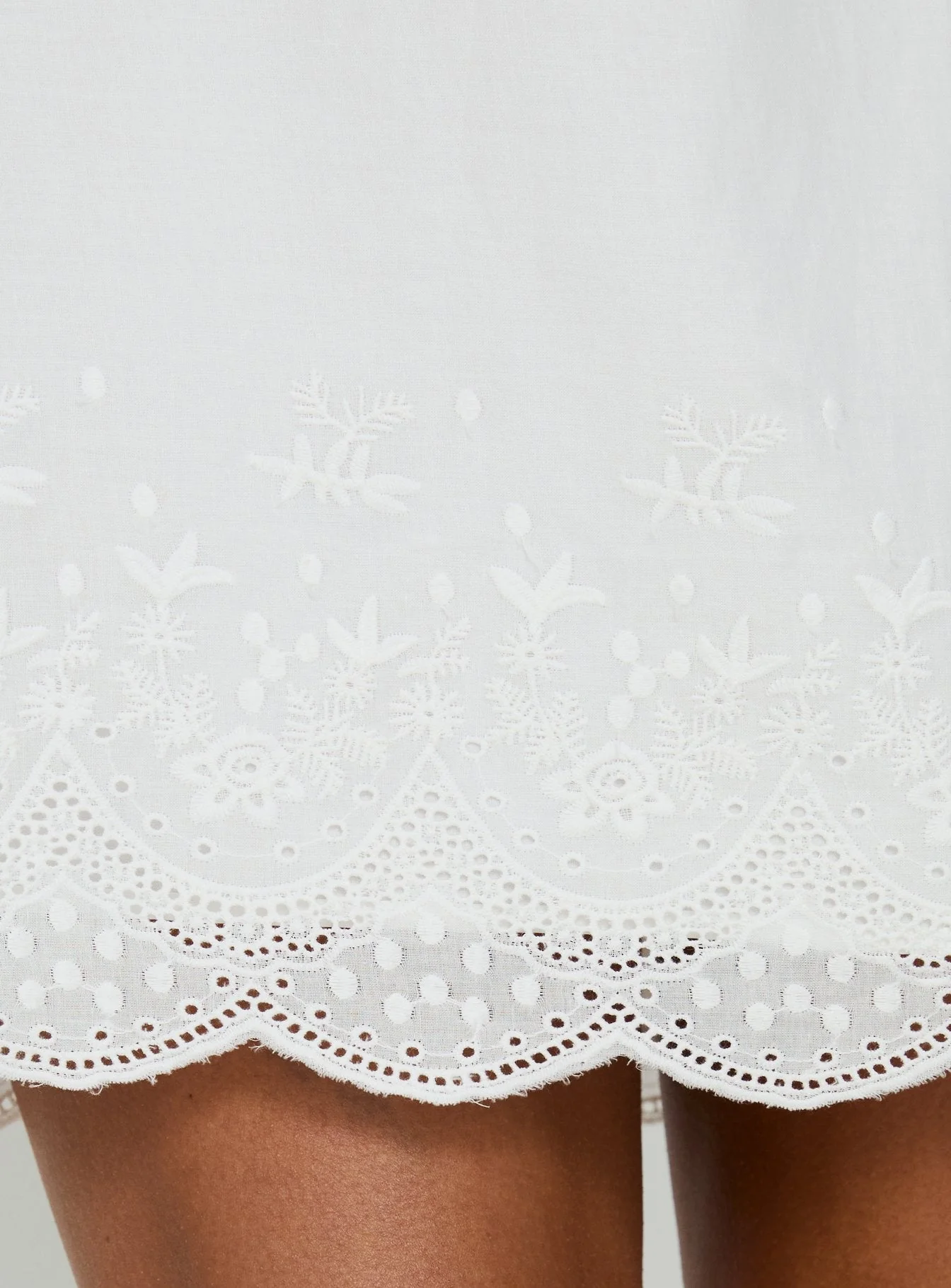 Louanna Embroidered Mini Dress White - Image 7