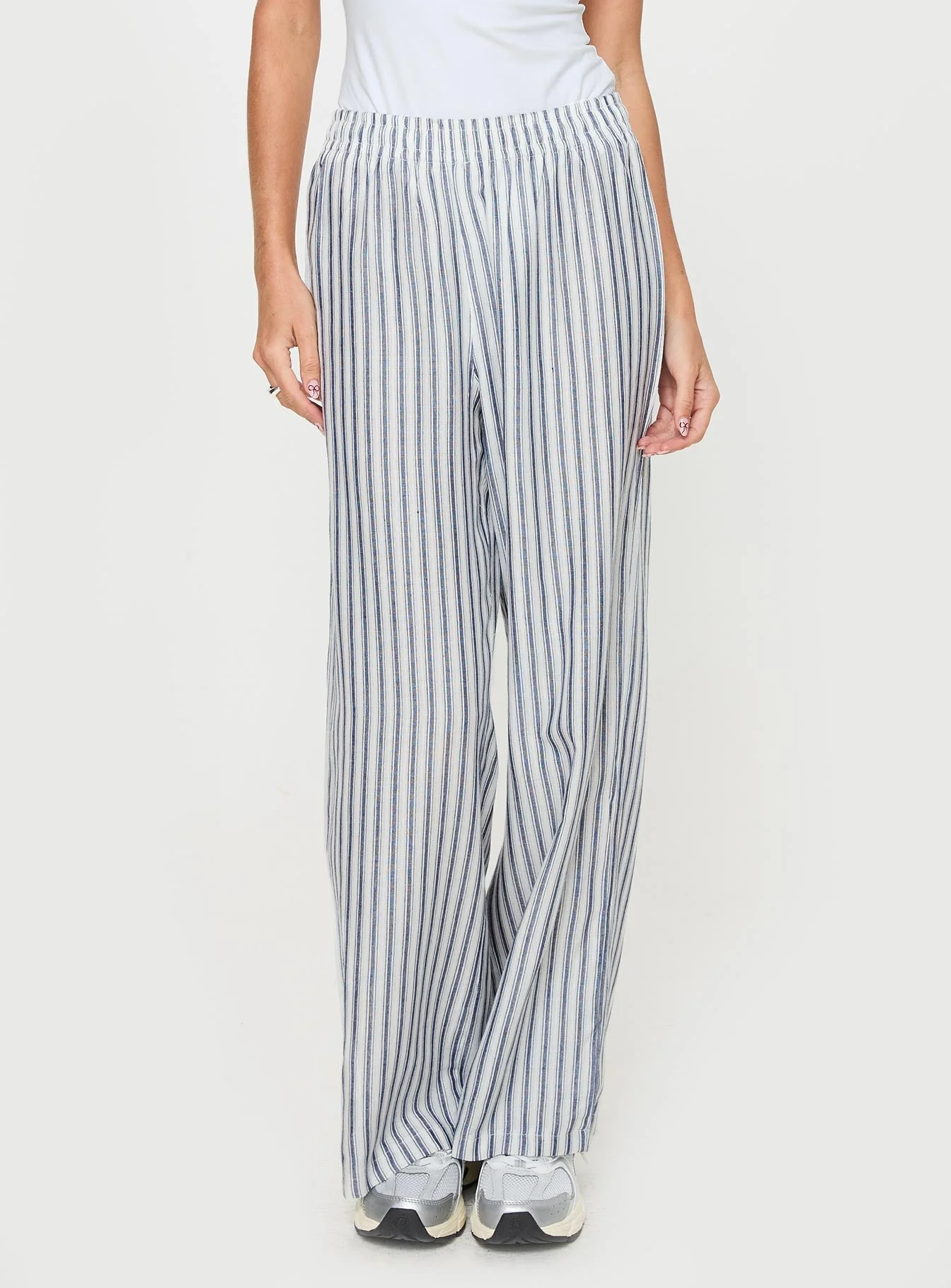 Louis Pants White / Navy Stripe - Image 2