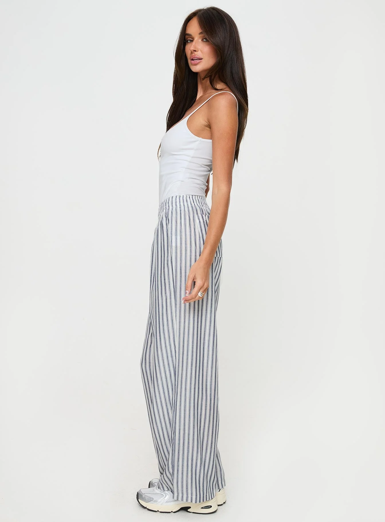 Louis Pants White / Navy Stripe - Image 4
