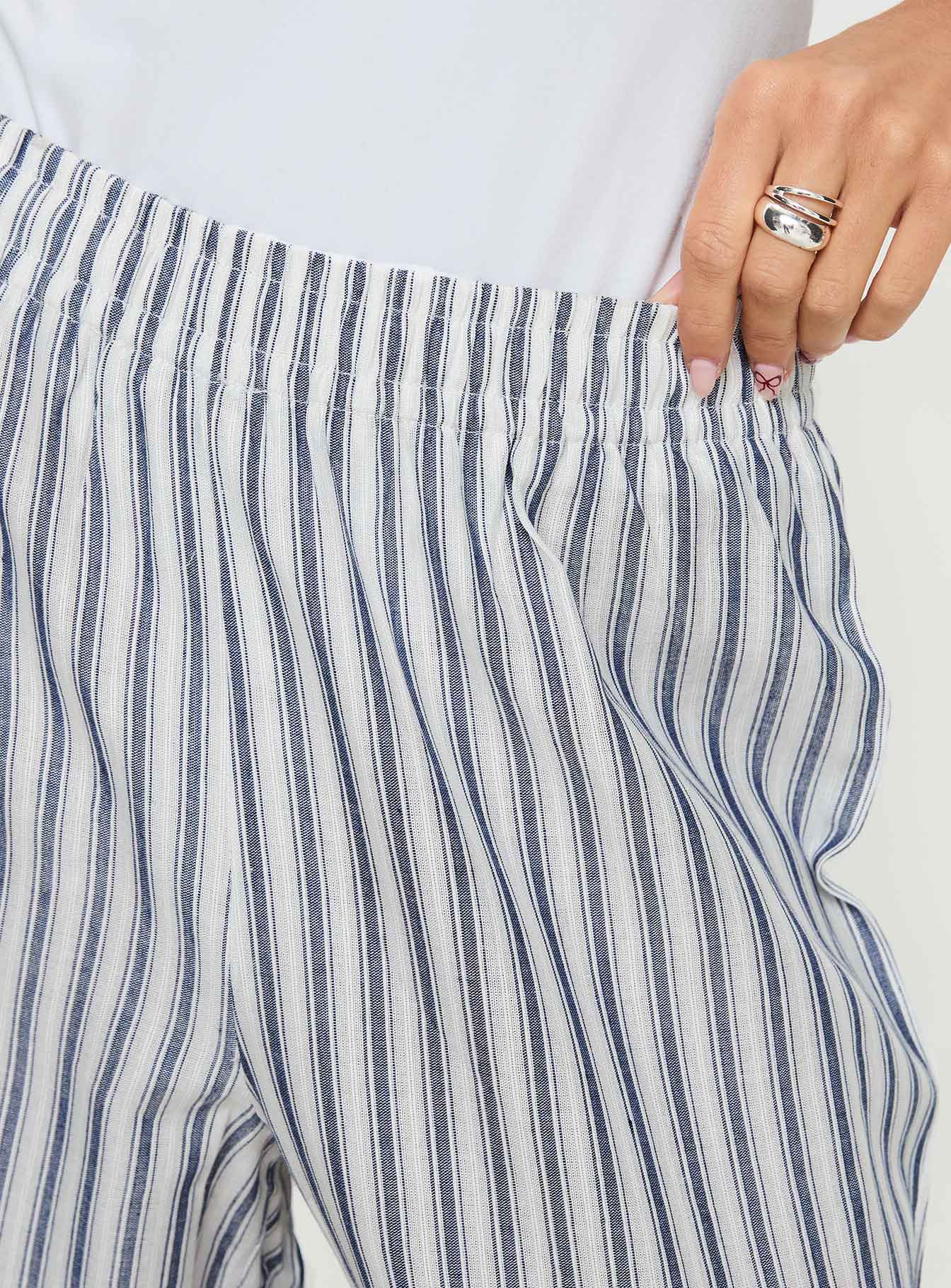 Louis Pants White / Navy Stripe - Image 6