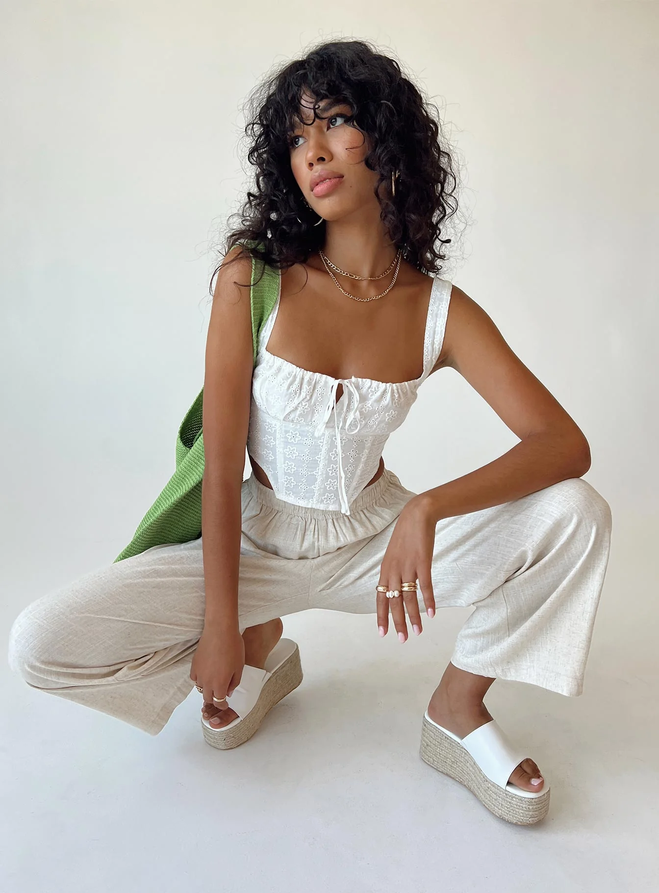 Louis Linen Blend Pants Beige - Image 2