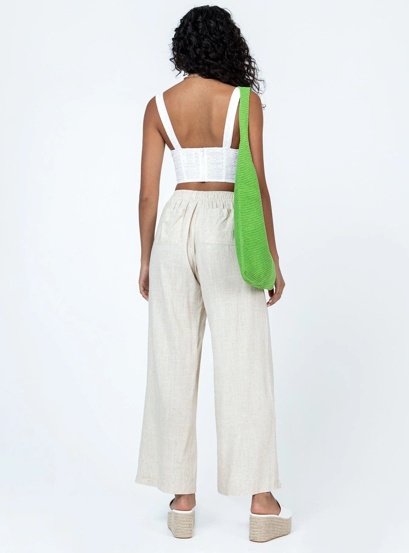 Louis Linen Blend Pants Beige Petite - Image 5