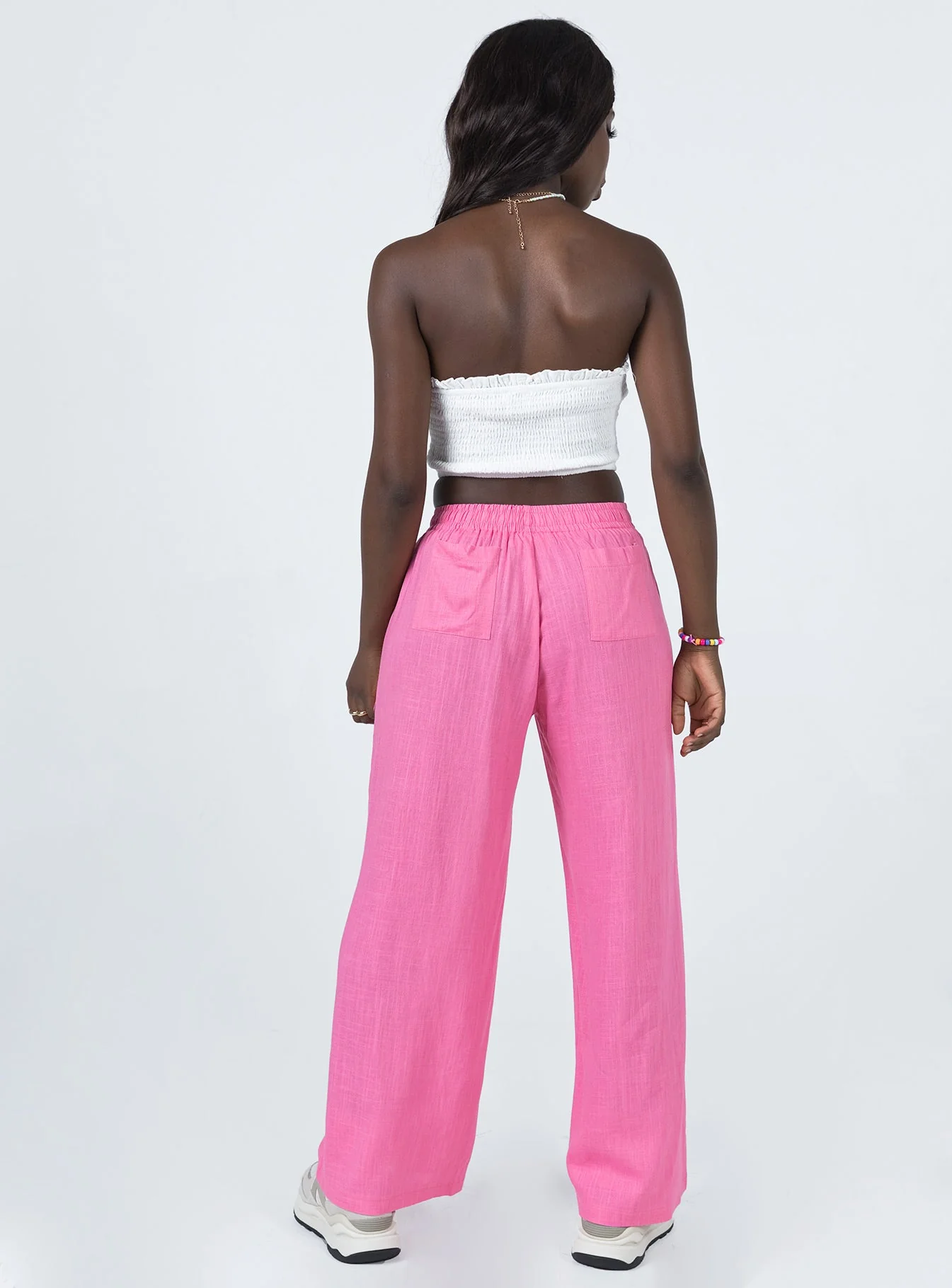 Louis Linen Blend Pants Pink - Image 5