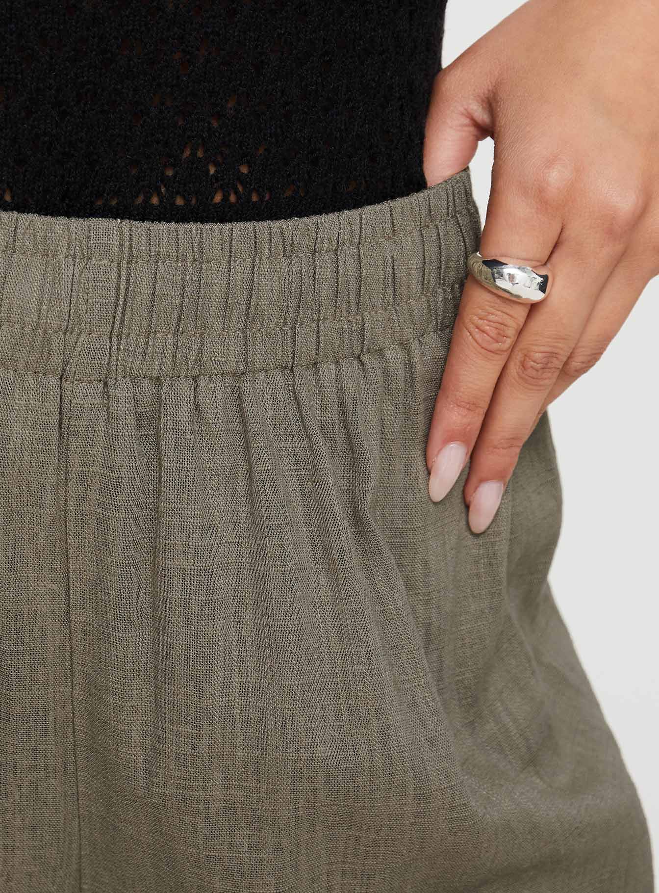 Louis Linen Blend Pants Sage - Image 6