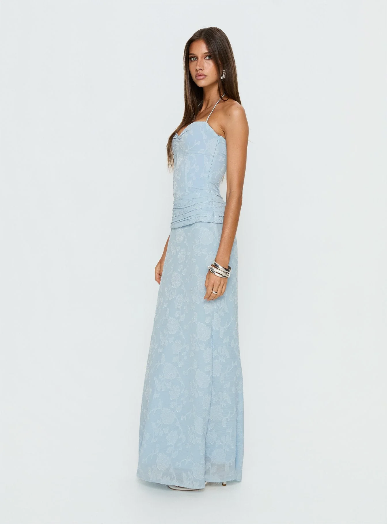 Love from Portofino Corset Maxi Dress Blue - Image 4