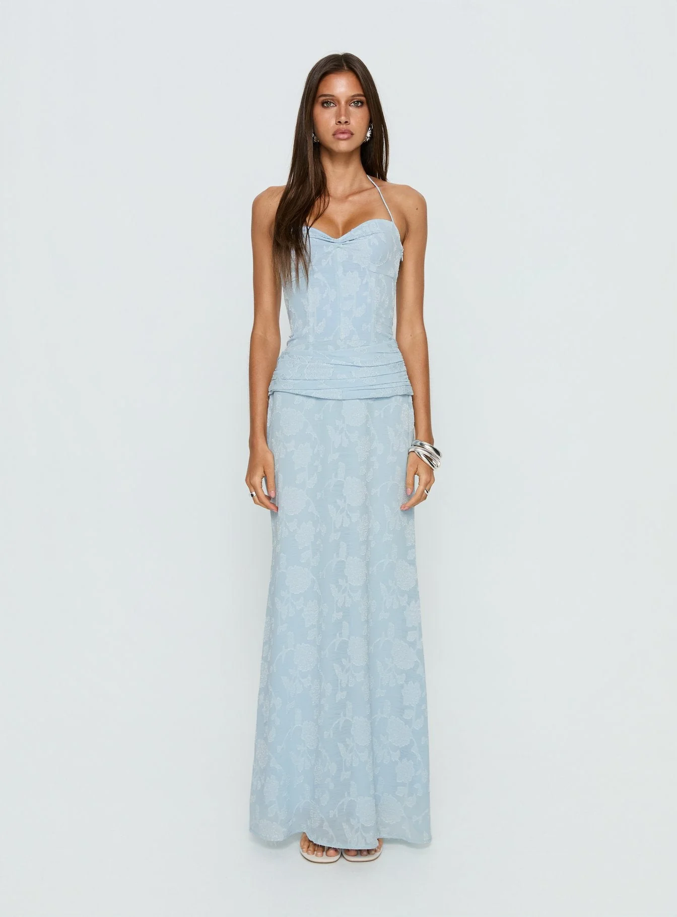 Love from Portofino Corset Maxi Dress Blue - Image 7