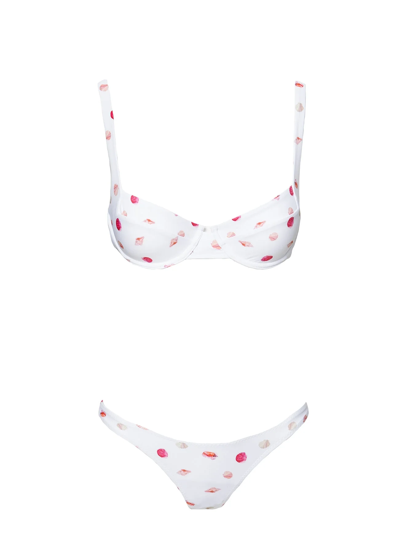 Love Letters High Cut Cheeky Bikini Bottoms Shell - Image 7