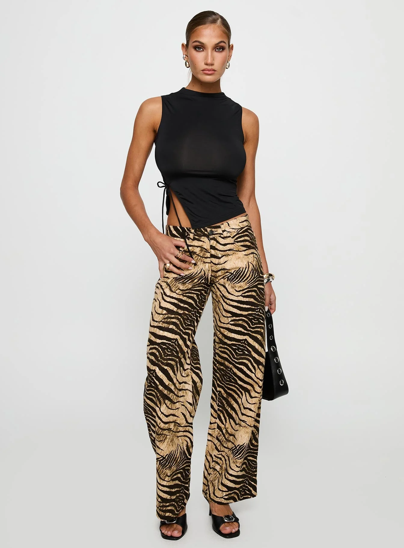 Low Rise Roomy Pants Multi - Image 3