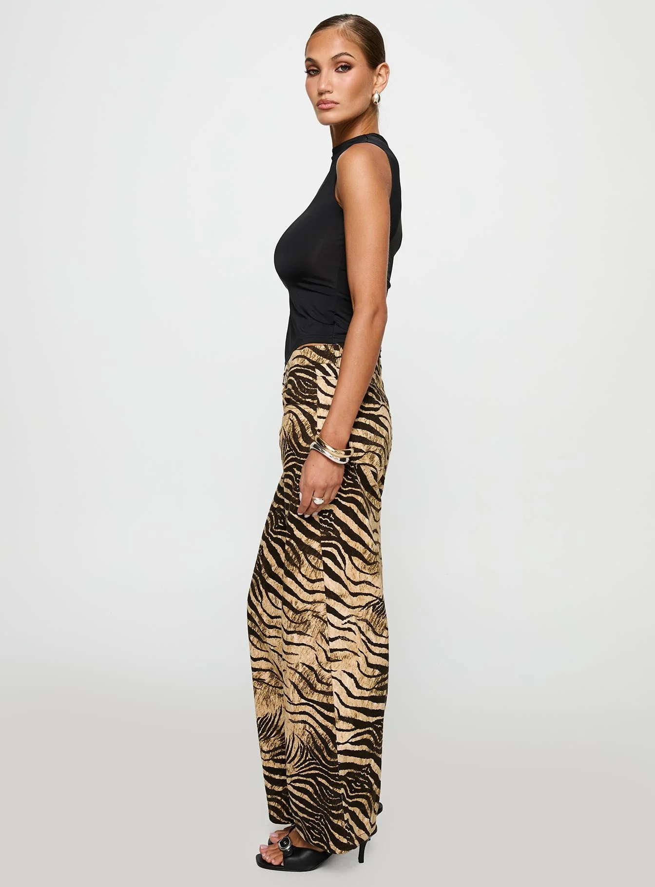 Low Rise Roomy Pants Multi - Image 4